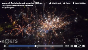 Zomers vuurwerk Zoutelande gefilmd met een drone
