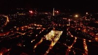 Spectaculaire drone beelden van vuurwerk boven Goes